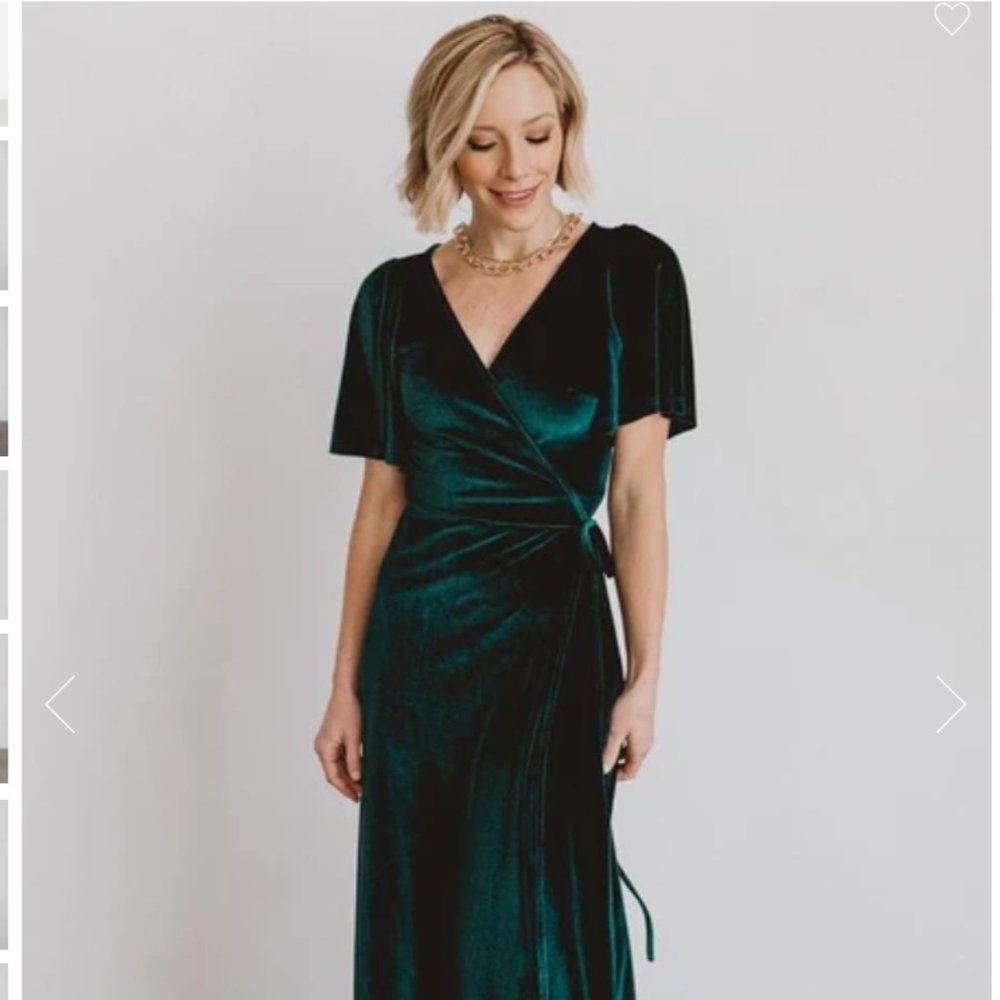 Baltic Born Jade Meghan Velvet Wrap Maxi Dress